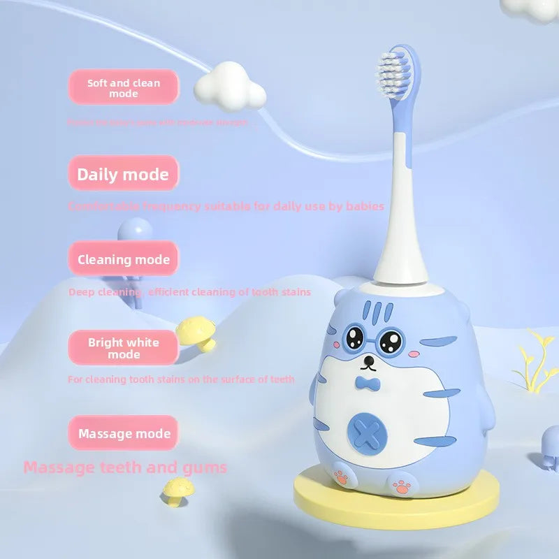 360 Degree U-Shape Children's Electric Toothbrush Soft Bristles Teeth Whitening Type-C Charging-Sonic Waterproof Household