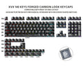XVX White Forged Carbon Keycaps Side Print PBT Shine Through Key Cap Cherry Profile for 61/68/87/100 Keyboard 140 Keys