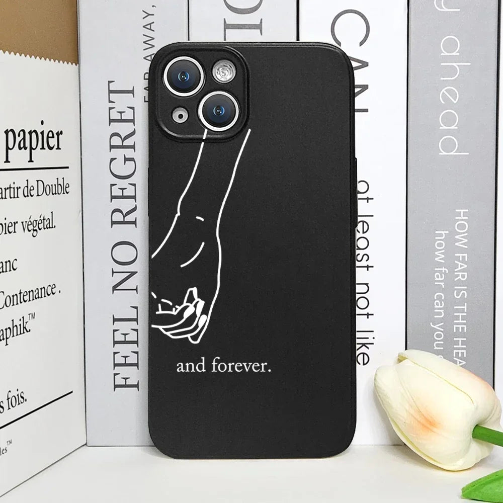 Girls Bff Best Friends Forever Always ﻿Phone Case For iPhone 16 15 14 13 12 11 Pro Max Mini X XS XR SE 7 Plus Cute Couple Cover