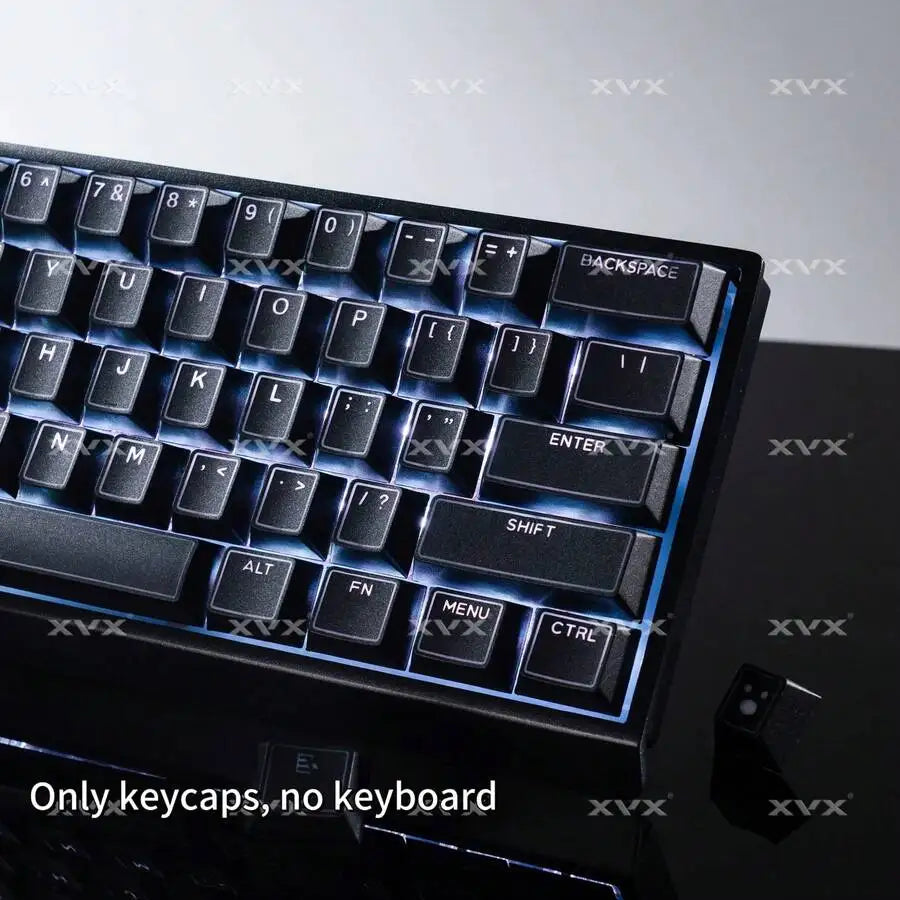 140 Keycaps White Translucent Halo Engraved Frosted Dual-Color PBT Mechanical Keyboard Keycaps