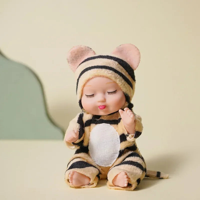 Little Baby Sleep Toy Simulation Rebirth Soothe Doll 11*5CM Plastic Plaything and Clothes Accessories Girl Gift