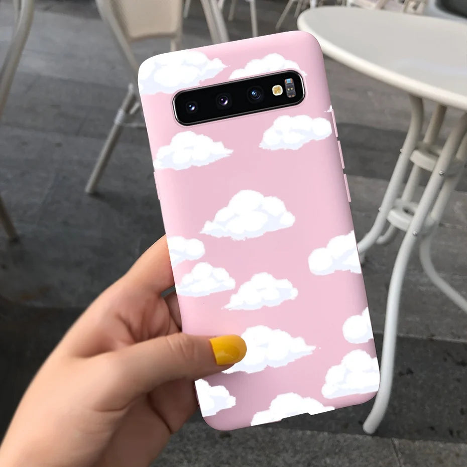 Silicon Case For Samsung Galaxy S10 Plus Phone Cover Samsung S10 S 10 S10e Flower Soft TPU Funda GalaxyS10 10e S10Plus Couqe