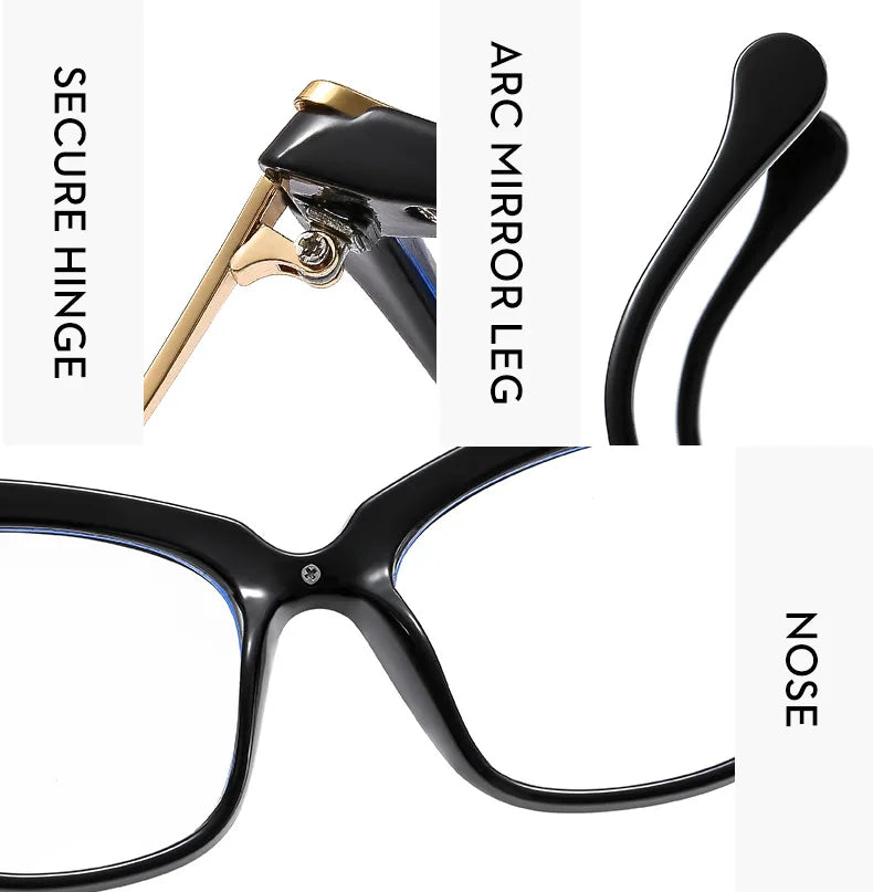 New Fashion Retro Anti Blue Light Cat Eye Glasses For Women Vintage Ladies Clear Computer Reding Eyeglasses Trending Wholesale