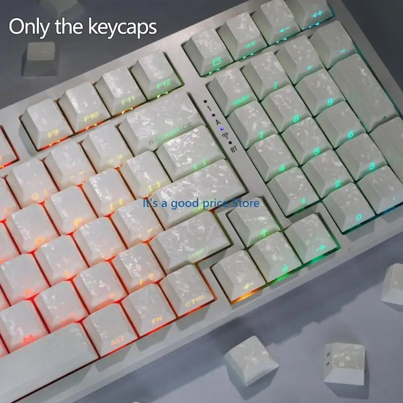 140pcs Keycaps Carbon Fiber Pattern Side Print Backlits for Mechanical Keyboard