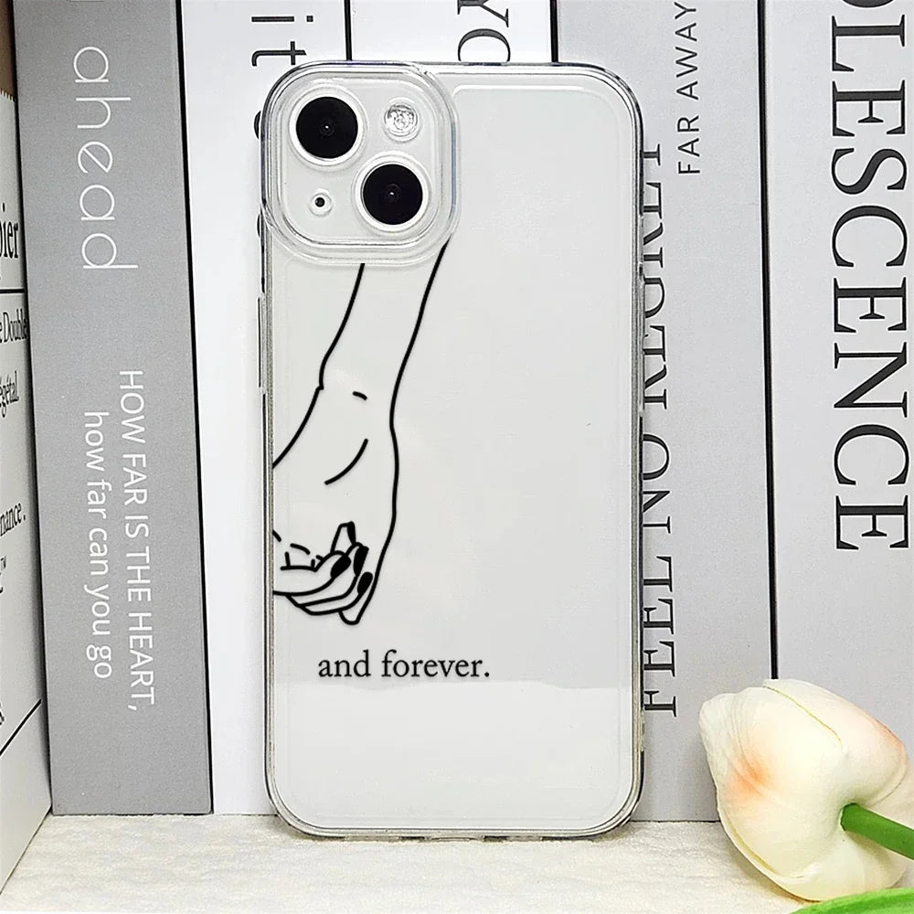 Girls Bff Best Friends Forever Always ﻿Phone Case For iPhone 16 15 14 13 12 11 Pro Max Mini X XS XR SE 7 Plus Cute Couple Cover