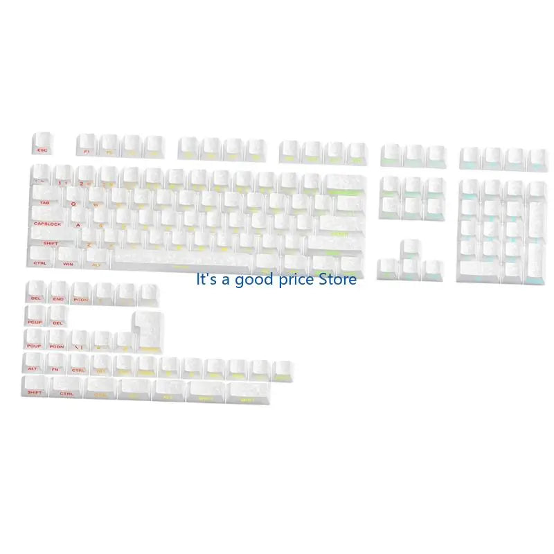 140pcs Keycaps Carbon Fiber Pattern Side Print Backlits for Mechanical Keyboard