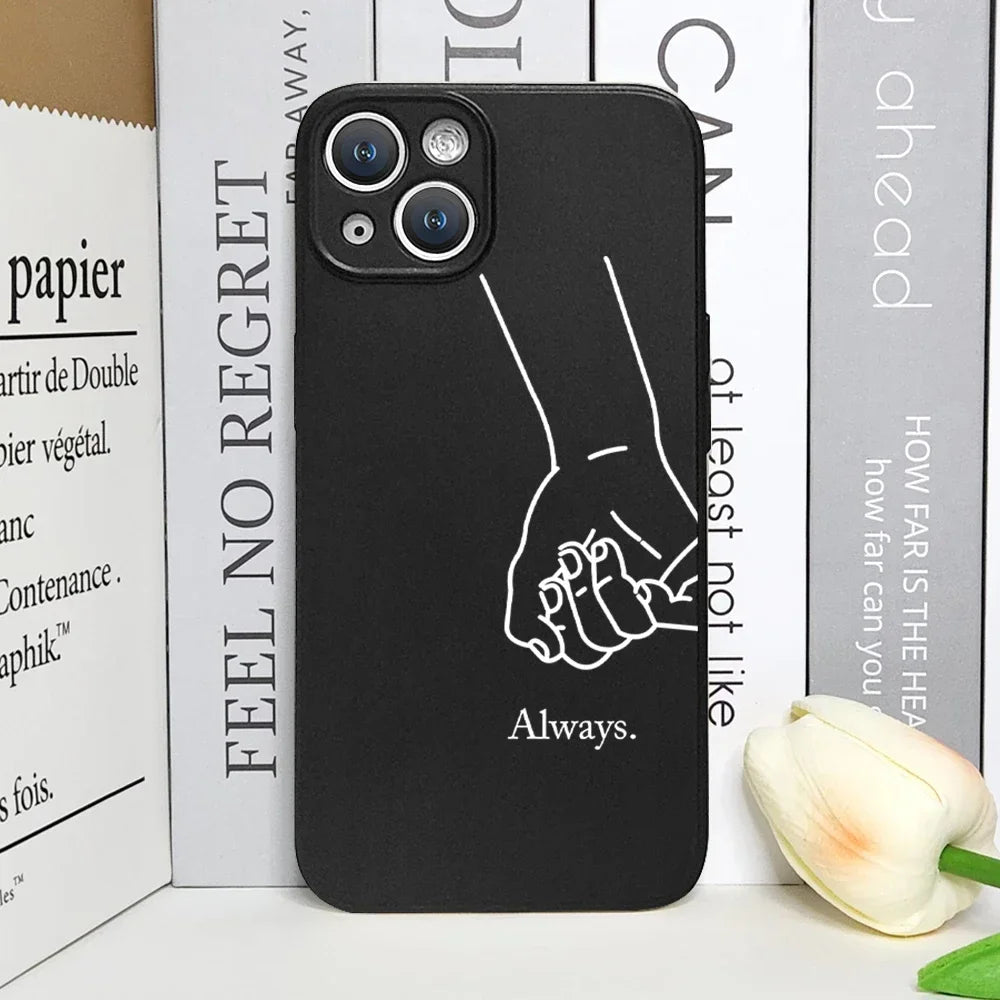 Girls Bff Best Friends Forever Always ﻿Phone Case For iPhone 16 15 14 13 12 11 Pro Max Mini X XS XR SE 7 Plus Cute Couple Cover