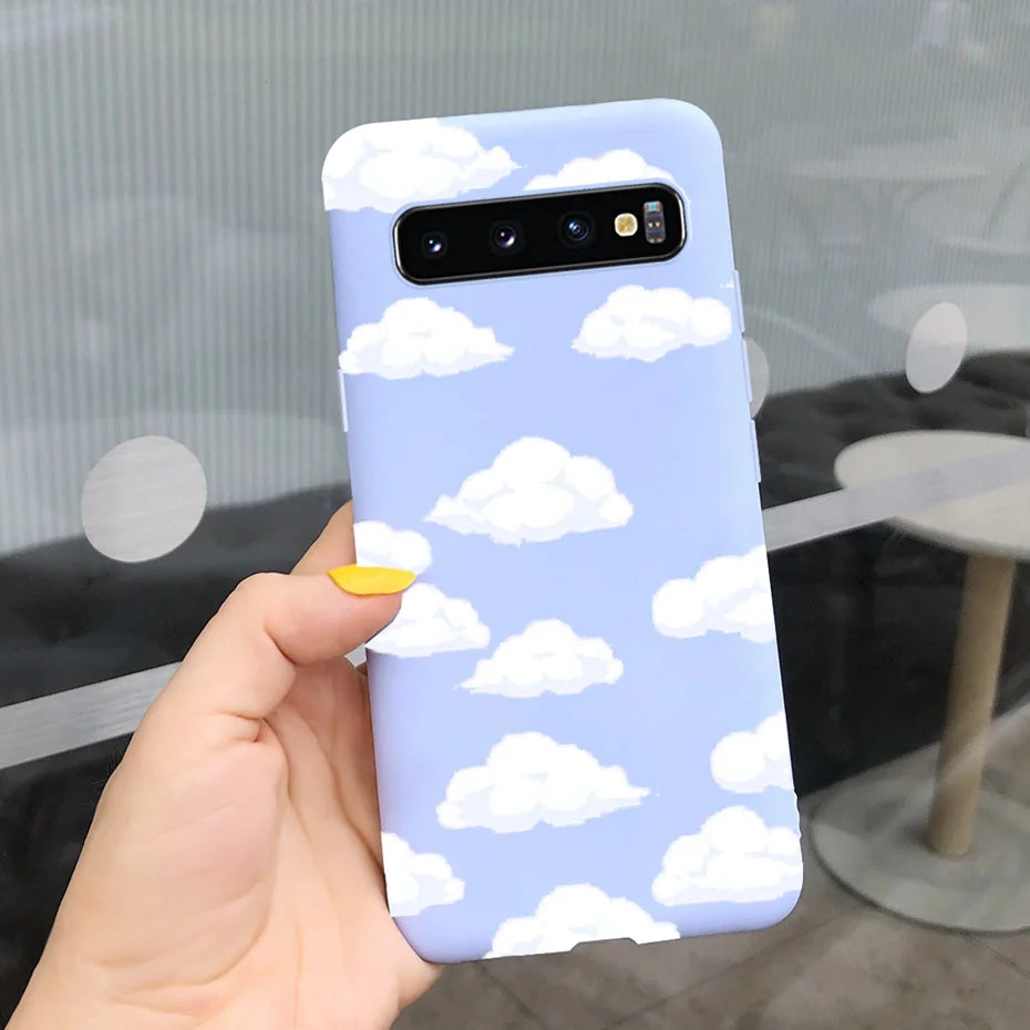 Silicon Case For Samsung Galaxy S10 Plus Phone Cover Samsung S10 S 10 S10e Flower Soft TPU Funda GalaxyS10 10e S10Plus Couqe