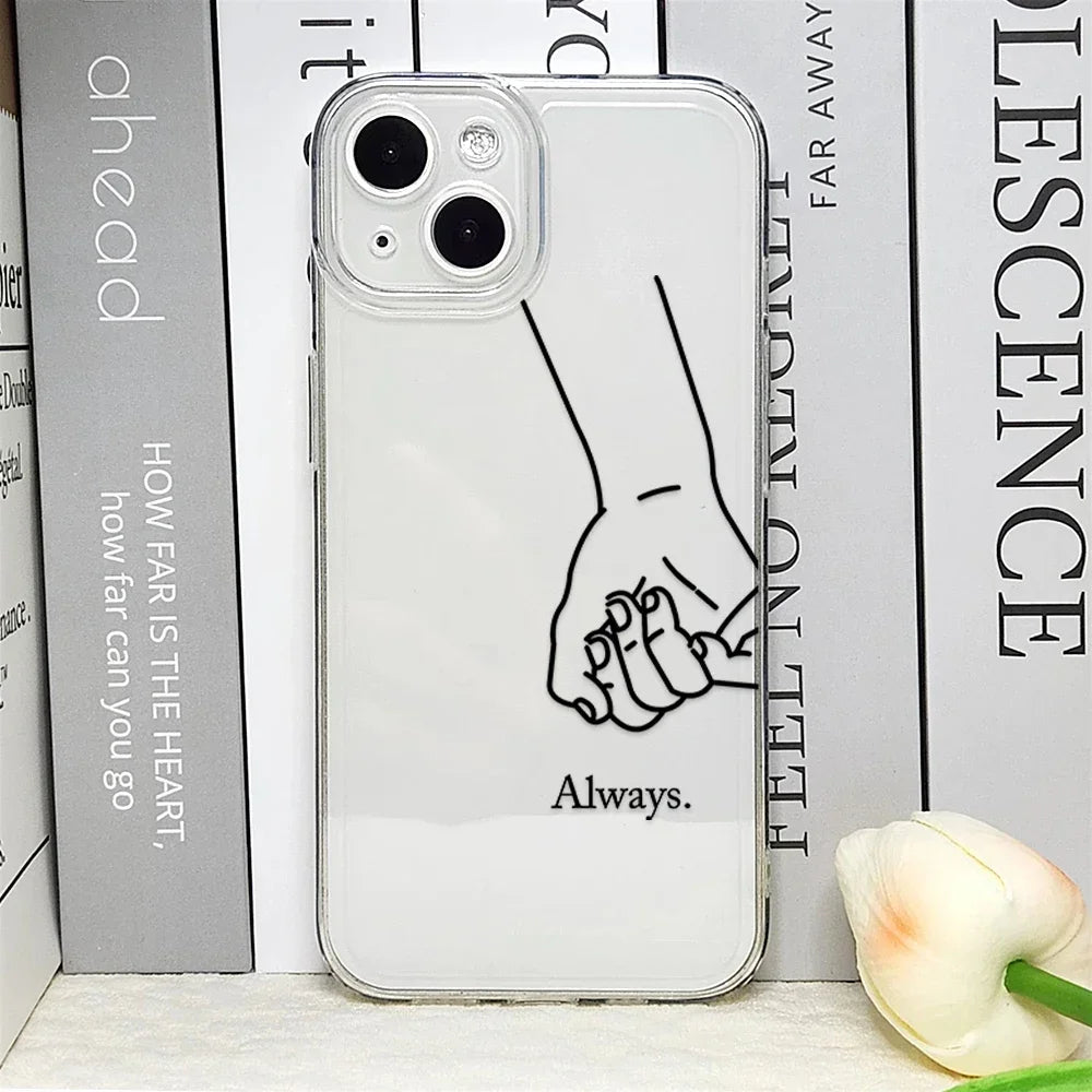 Girls Bff Best Friends Forever Always ﻿Phone Case For iPhone 16 15 14 13 12 11 Pro Max Mini X XS XR SE 7 Plus Cute Couple Cover