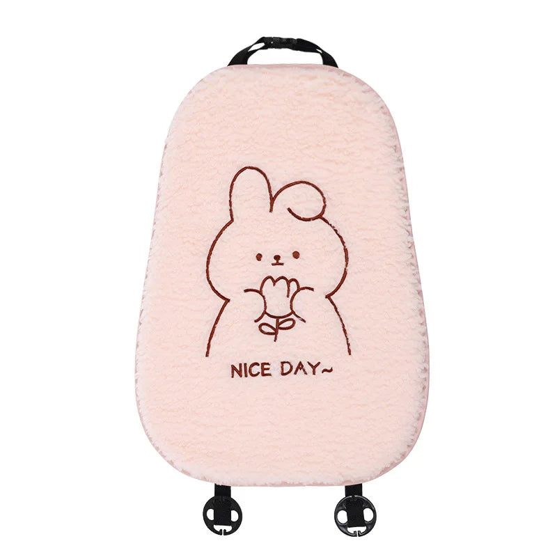 New Polar Fleece Cartoon Car Seat Cushion Pads Winter Warm Anti Slip Auto Seat Cushion Cover Decoration Interior Accessories