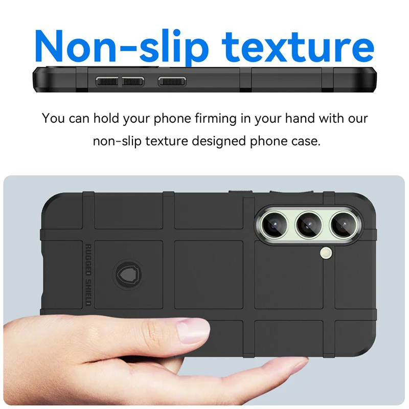 For Samsung Galaxy S24 FE Case Samsung Galaxy S24 FE Cover Shockproof Armor Rubber Anti-Slip Phone Cover Samsung Galaxy S24 FE