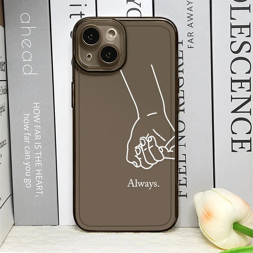 Girls Bff Best Friends Forever Always ﻿Phone Case For iPhone 16 15 14 13 12 11 Pro Max Mini X XS XR SE 7 Plus Cute Couple Cover