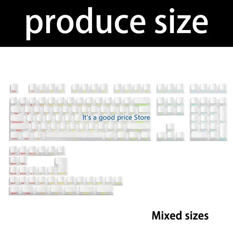 140pcs Keycaps Carbon Fiber Pattern Side Print Backlits for Mechanical Keyboard
