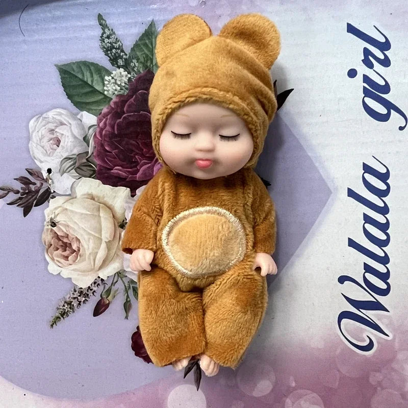 Little Baby Sleep Toy Simulation Rebirth Soothe Doll 11*5CM Plastic Plaything and Clothes Accessories Girl Gift
