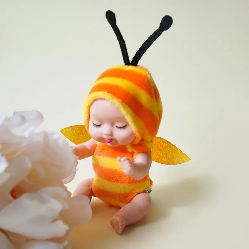 Little Baby Sleep Toy Simulation Rebirth Soothe Doll 11*5CM Plastic Plaything and Clothes Accessories Girl Gift