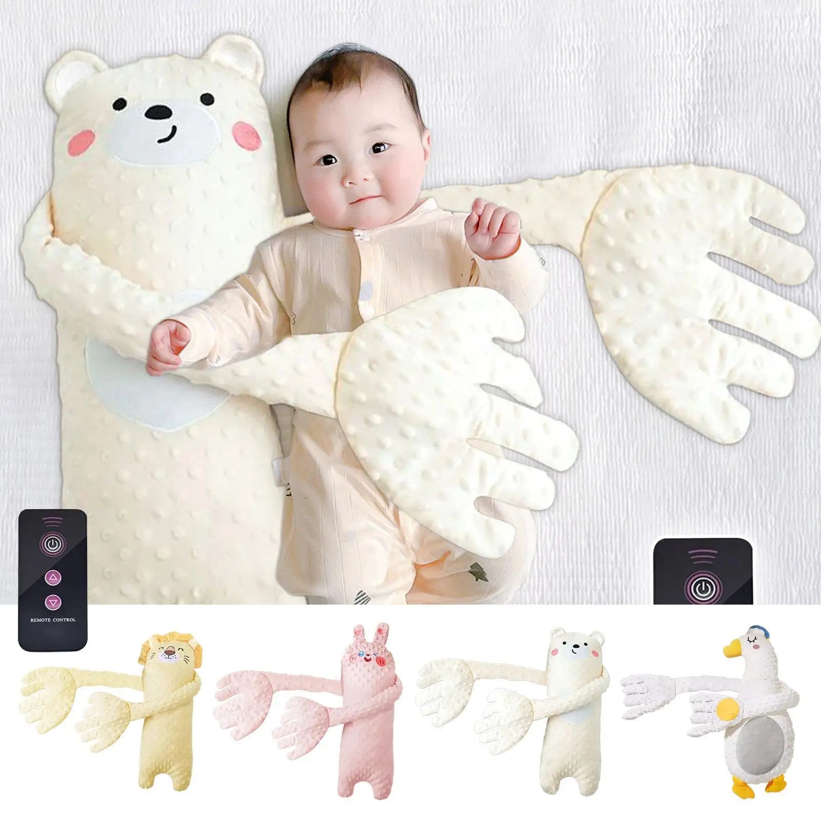 Electric Baby Hand Pillow Soothing Palm Patting Toy Baby Sleeping Patting Dolls With Soothing Palm Remote Control For Toddler