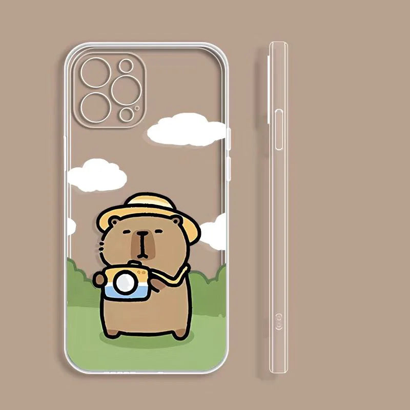 Girls Boys Couple Phone Case For IPhone 13 12 11 14 15 Pro XS MAX 7 8 Plus Mini X XR SE2 Cute Cartoon Cell Phone Cases Covers