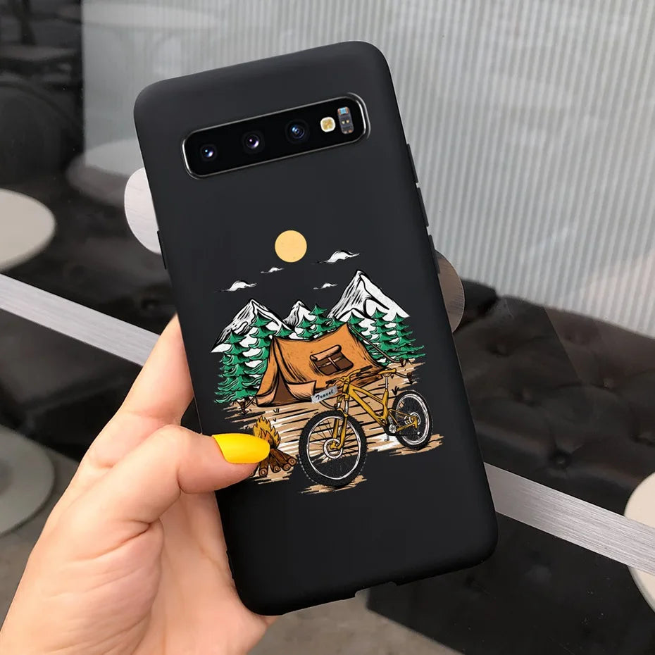 Silicon Case For Samsung Galaxy S10 Plus Phone Cover Samsung S10 S 10 S10e Flower Soft TPU Funda GalaxyS10 10e S10Plus Couqe