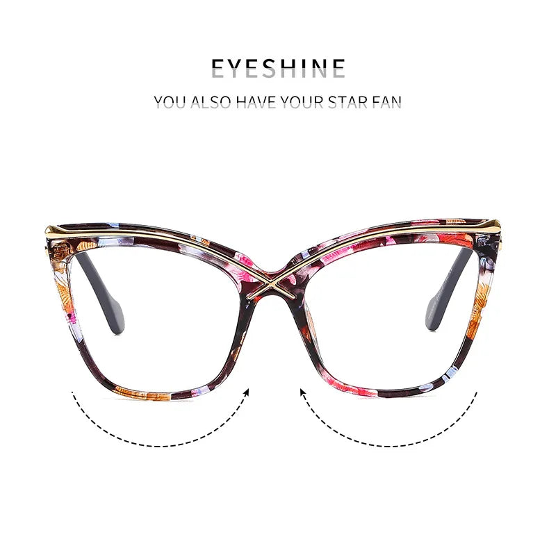 New Fashion Retro Anti Blue Light Cat Eye Glasses For Women Vintage Ladies Clear Computer Reding Eyeglasses Trending Wholesale