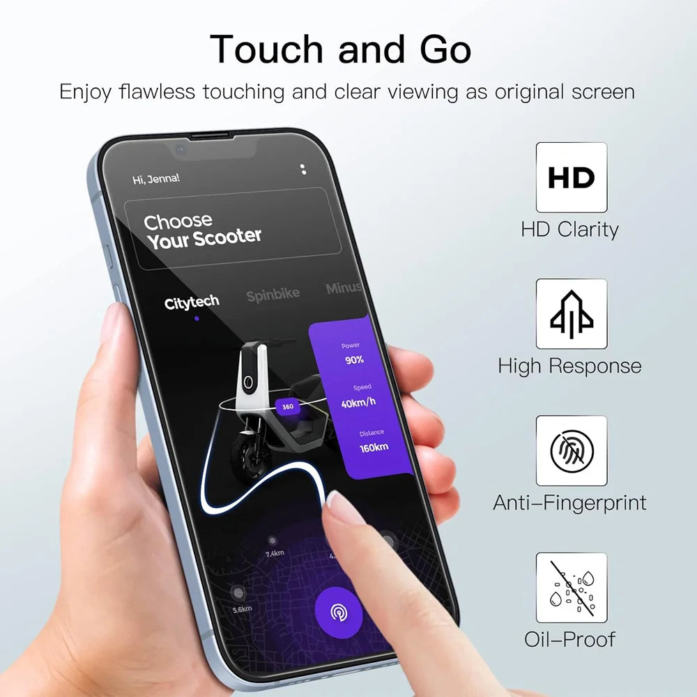2~4PCS Screen Protector For iPhone 17 16 Pro Max Tempered Glass For iPhone 17e 16e 15 14 13 12 11 Pro Max Phone Film iPhone17