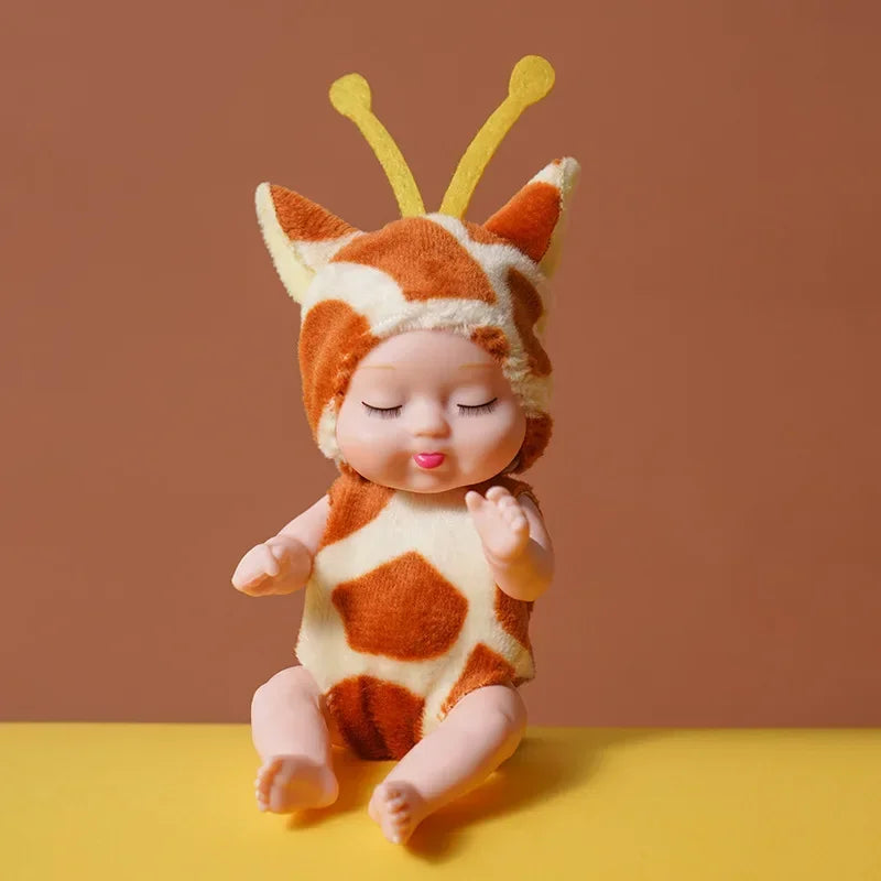 Little Baby Sleep Toy Simulation Rebirth Soothe Doll 11*5CM Plastic Plaything and Clothes Accessories Girl Gift