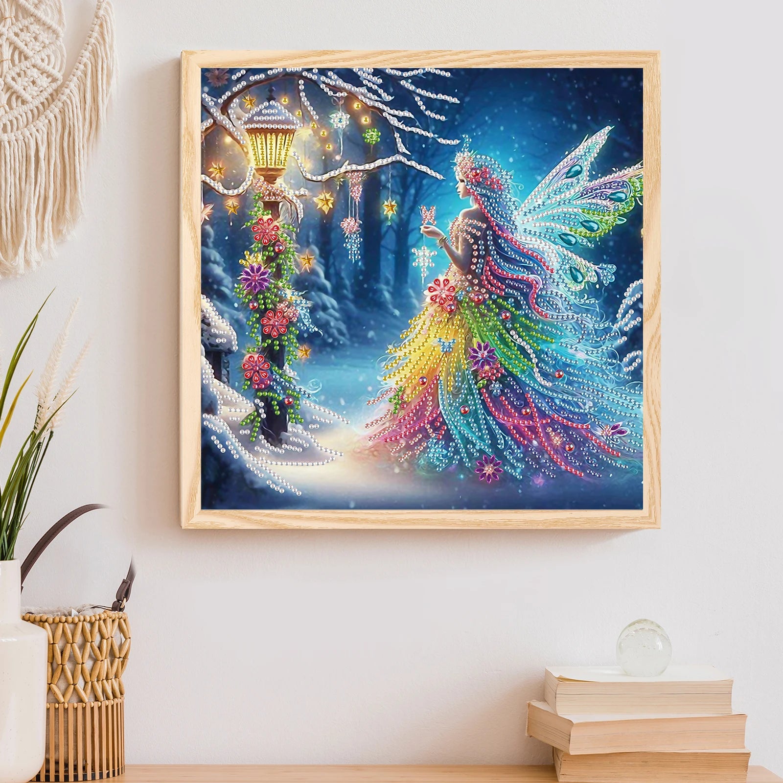 Diamond Art Painting Kits Snow Fairy,Special Shape Diamond Art for Beginners,Diamond Art Paintings Gem for Home Wall Decor Gift