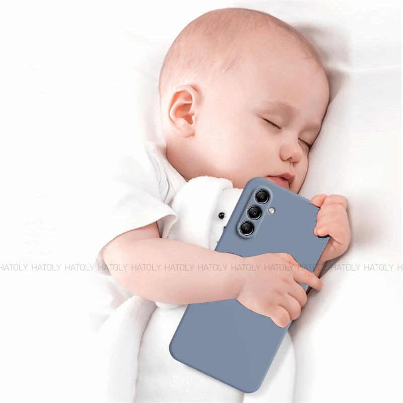 For Samsung Galaxy M15 Case Samsung Galaxy M15 M35 M55 5G Cover Original TPU Shockproof Liquid Silicone Phone Cover Samsung M15