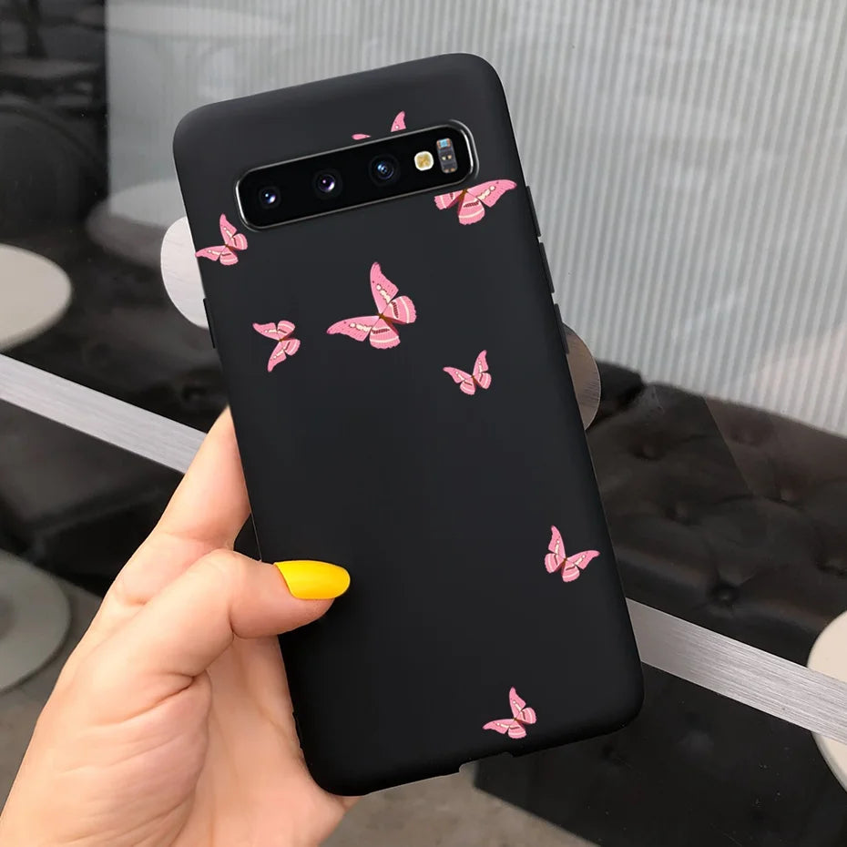 Silicon Case For Samsung Galaxy S10 Plus Phone Cover Samsung S10 S 10 S10e Flower Soft TPU Funda GalaxyS10 10e S10Plus Couqe