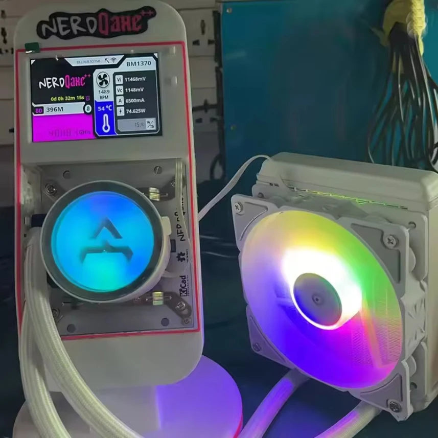 2025 New  NerdQaxe++ Water Cooling 4.8th/s Computing Power Bitcoin Miner White