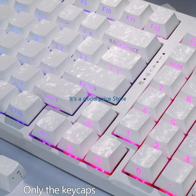 140pcs Keycaps Carbon Fiber Pattern Side Print Backlits for Mechanical Keyboard