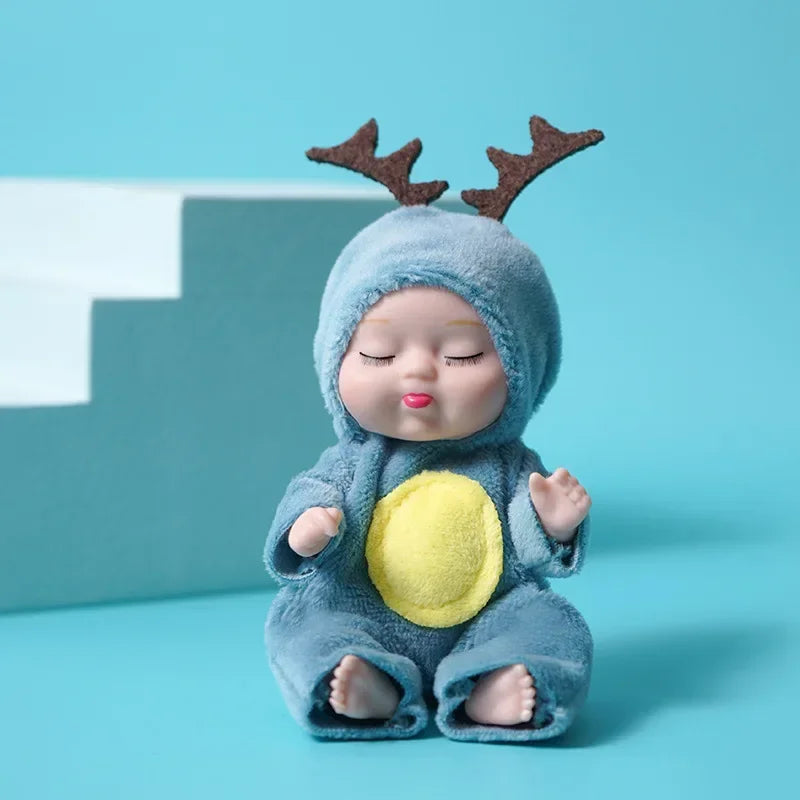 Little Baby Sleep Toy Simulation Rebirth Soothe Doll 11*5CM Plastic Plaything and Clothes Accessories Girl Gift