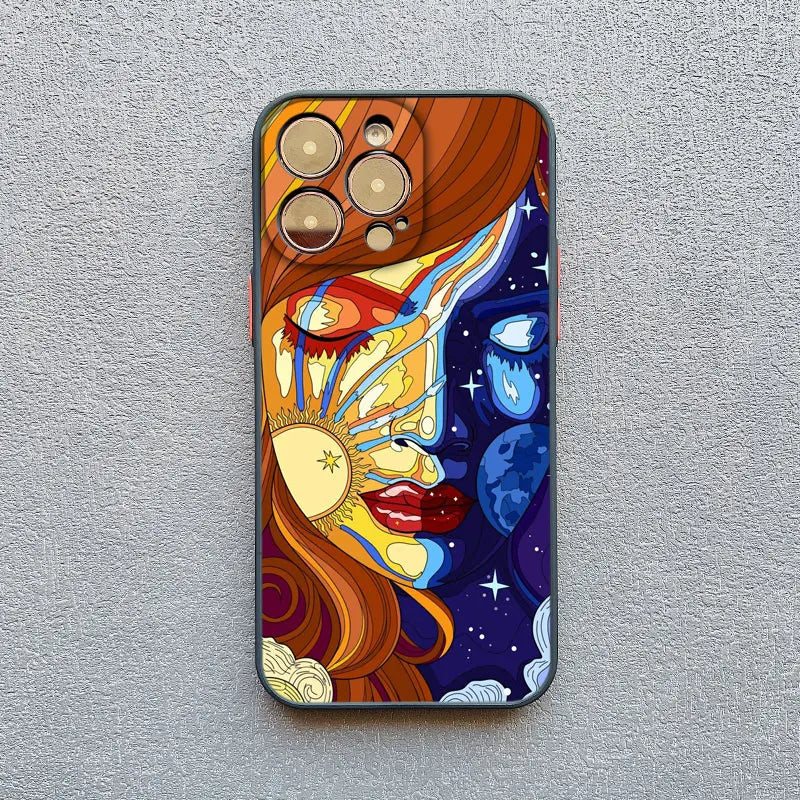 Modern Style Tide Girls Purple Mobile Phone Case for iPhone 15 Plus Pro Max 16 11 12 13 14 Pro Max Mini XS XR X Back Covers