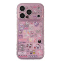 Girls Fashion Cute Cartoon For Hello Kitty Purple Case For iPhone 17 16 15 14 Pro Max Luxury Shockproof Protective Phone Cover