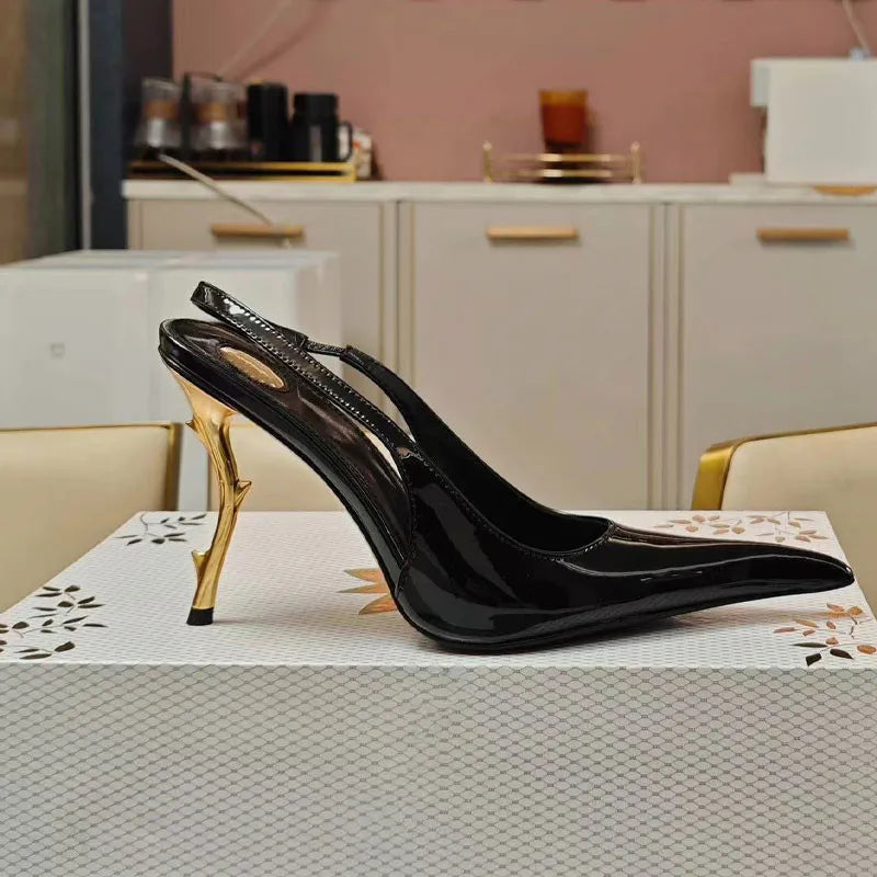 Summer high-heeled pointed women's sandals, European and American fashion runway parties, weddings, women's high heels