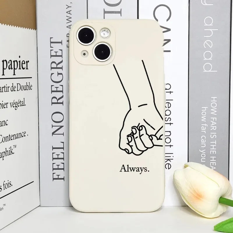 Girls Bff Best Friends Forever Always ﻿Phone Case For iPhone 16 15 14 13 12 11 Pro Max Mini X XS XR SE 7 Plus Cute Couple Cover