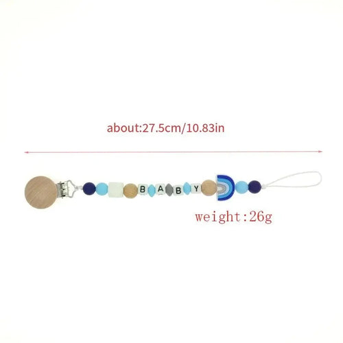 Baby products Beech clip silicone pacifier chain