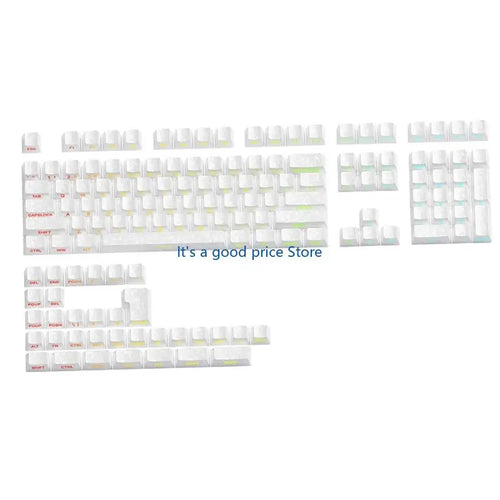 140pcs Keycaps Carbon Fiber Pattern Side Print Backlits for Mechanical Keyboard