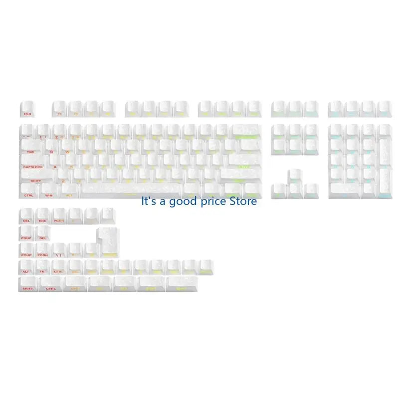 140pcs Keycaps Carbon Fiber Pattern Side Print Backlits for Mechanical Keyboard