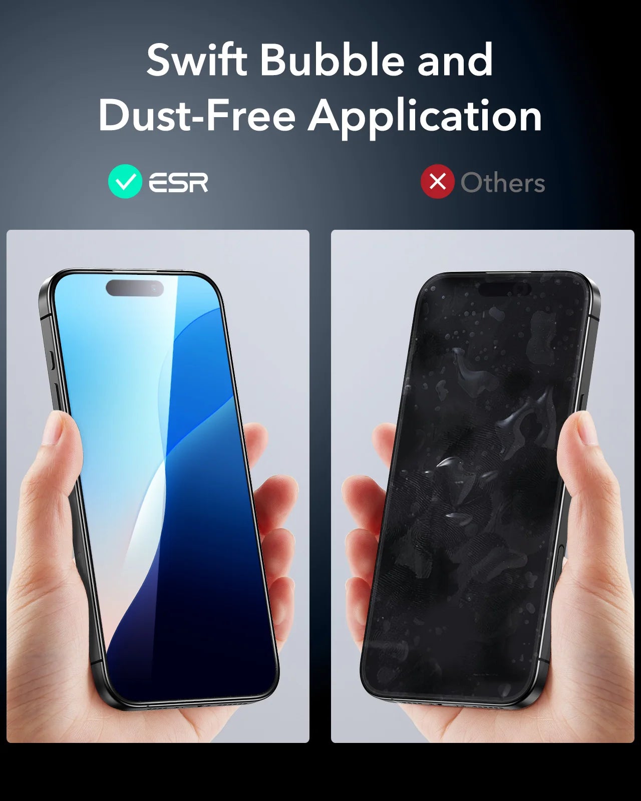 ESR for 3 Pack iPhone 17/16/15/14/13 Pro Max Screen Protector Armorite Tempered Glass Military Film HD/Privacy with Black Border