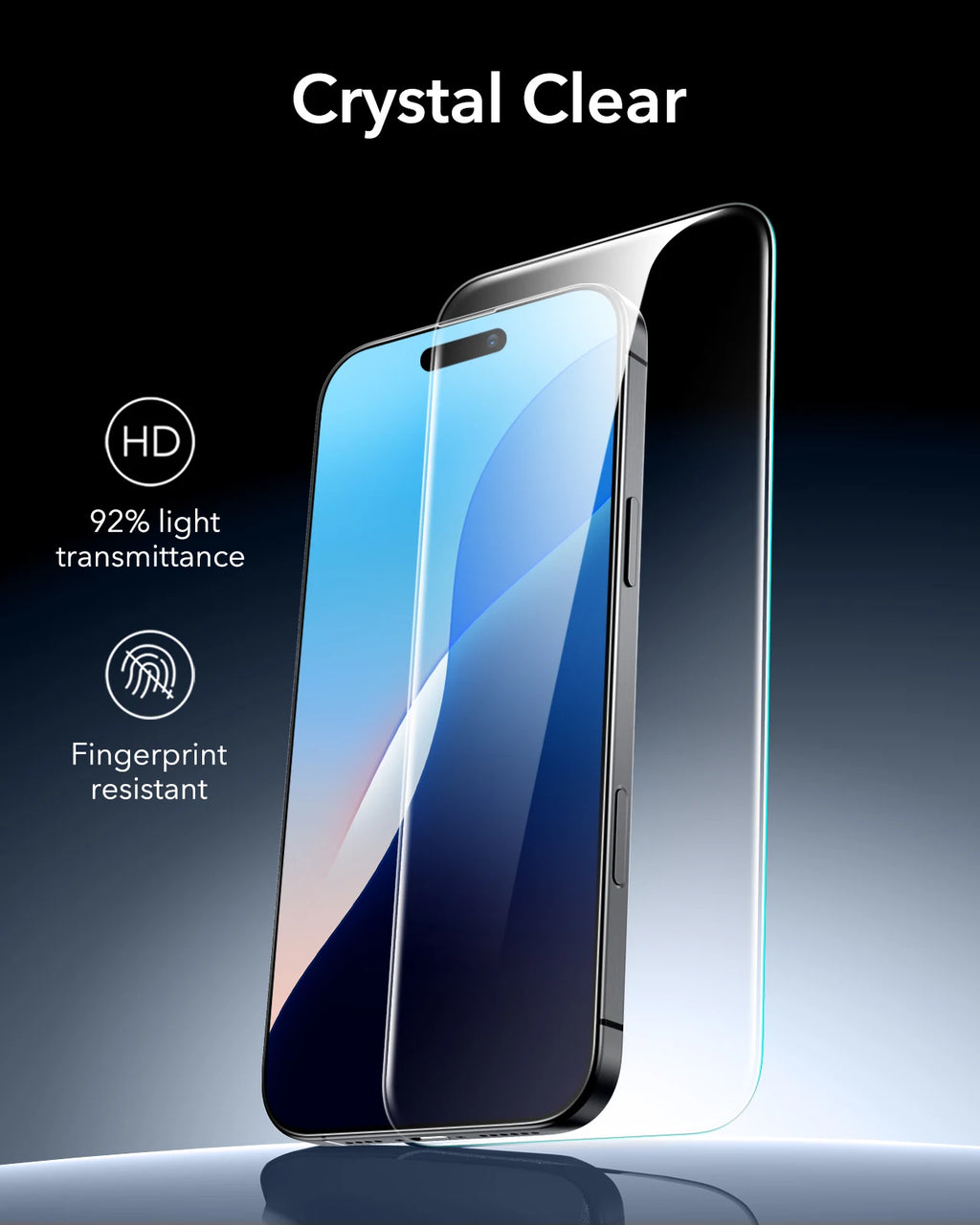 ESR for 3 Pack iPhone 17/16/15/14/13 Pro Max Screen Protector Armorite Tempered Glass Military Film HD/Privacy with Black Border