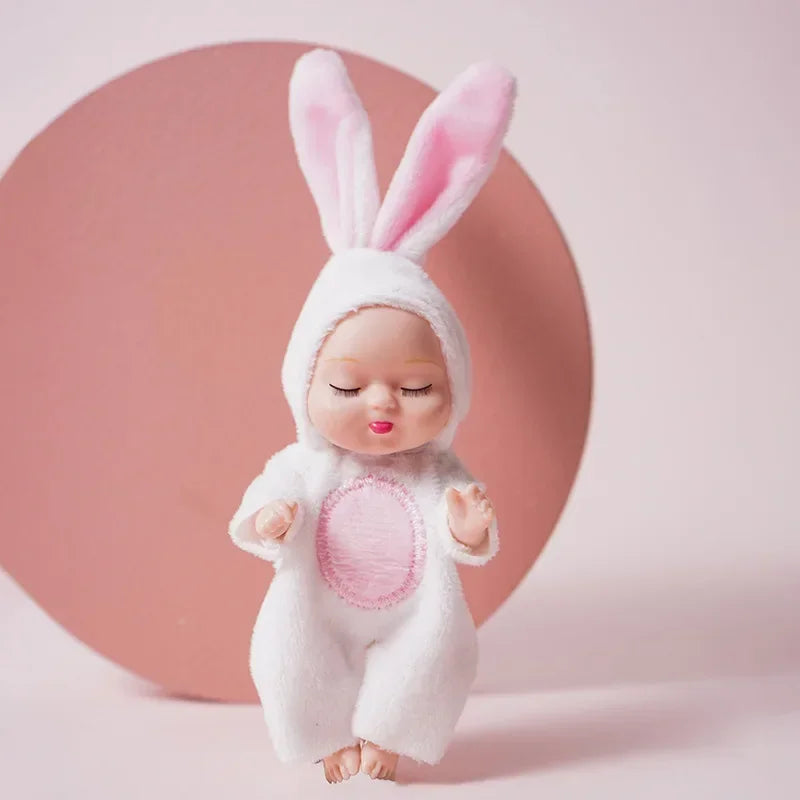 Little Baby Sleep Toy Simulation Rebirth Soothe Doll 11*5CM Plastic Plaything and Clothes Accessories Girl Gift