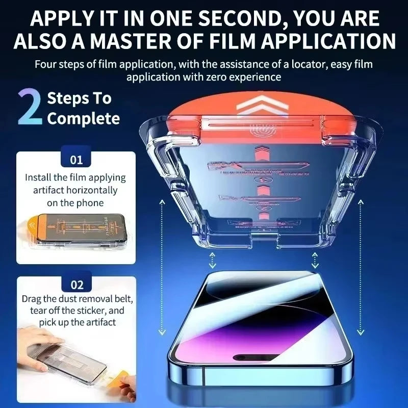 1-5PCS HD Oleophobic Coating Dust Free Screen Protector For iPhone 17 Pro Max iPhone17 Pro Air 16 15 14 13 12 11 Tempered Glass