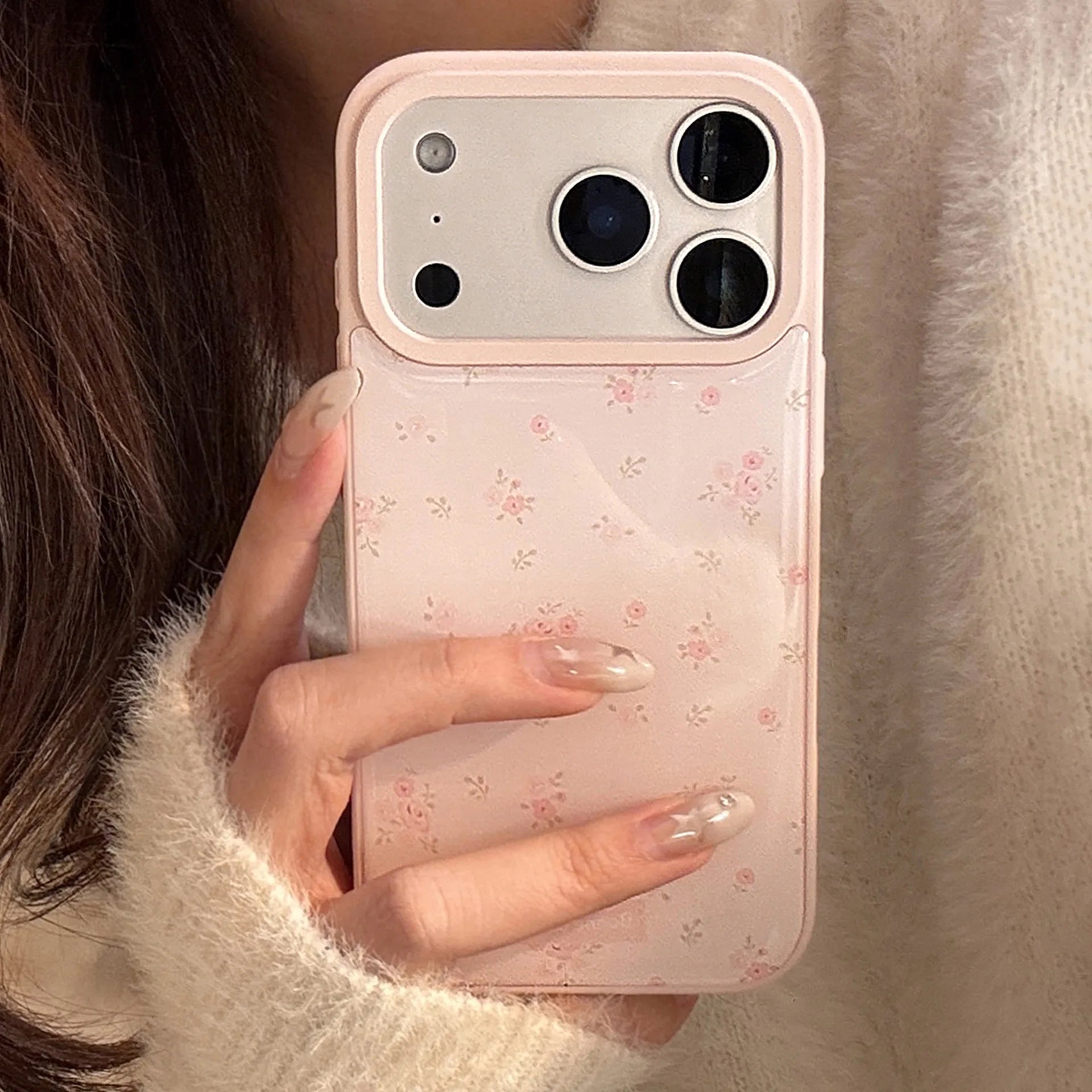 Fairy floral pink flowers refreshing gentle girls Phone case For iPhone 17 16 15 14 13 12 Pro Max Case Cute Luxury Cartoon Cover