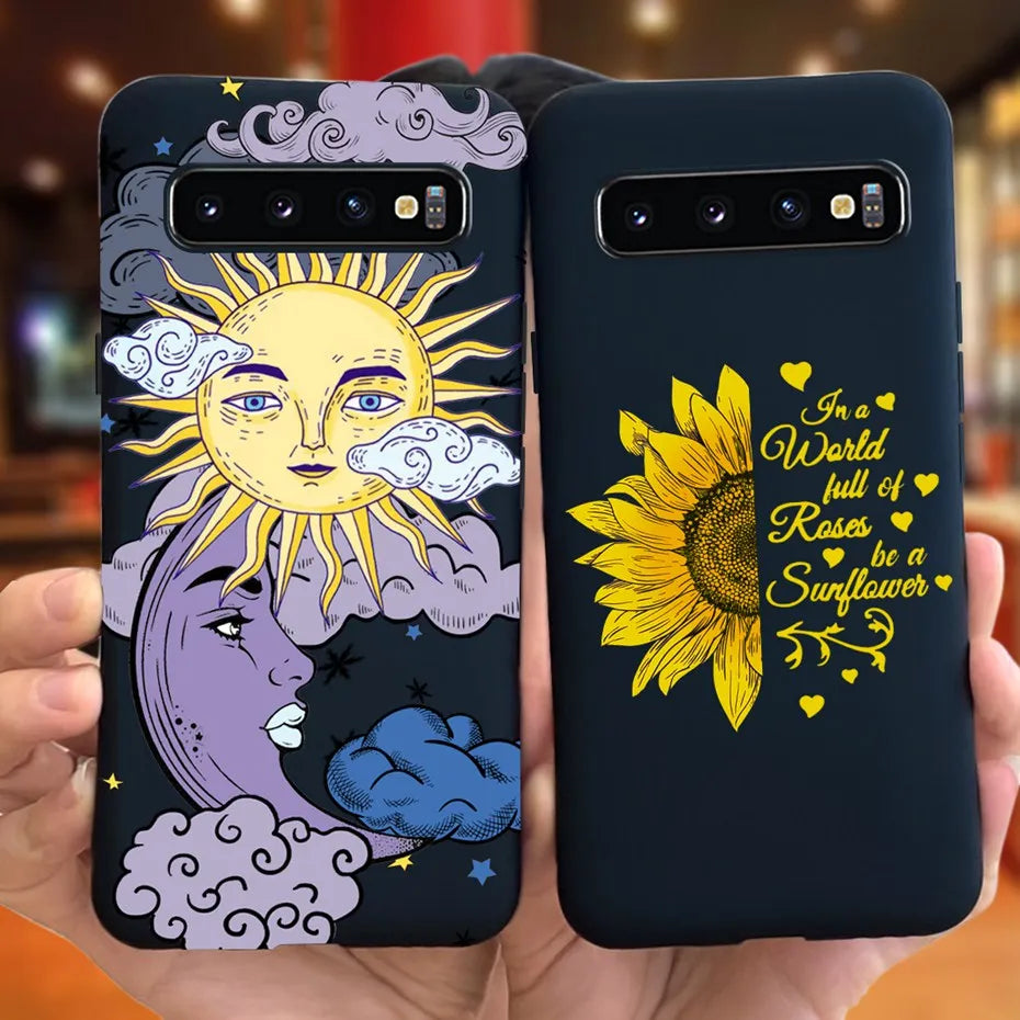 Silicon Case For Samsung Galaxy S10 Plus Phone Cover Samsung S10 S 10 S10e Flower Soft TPU Funda GalaxyS10 10e S10Plus Couqe