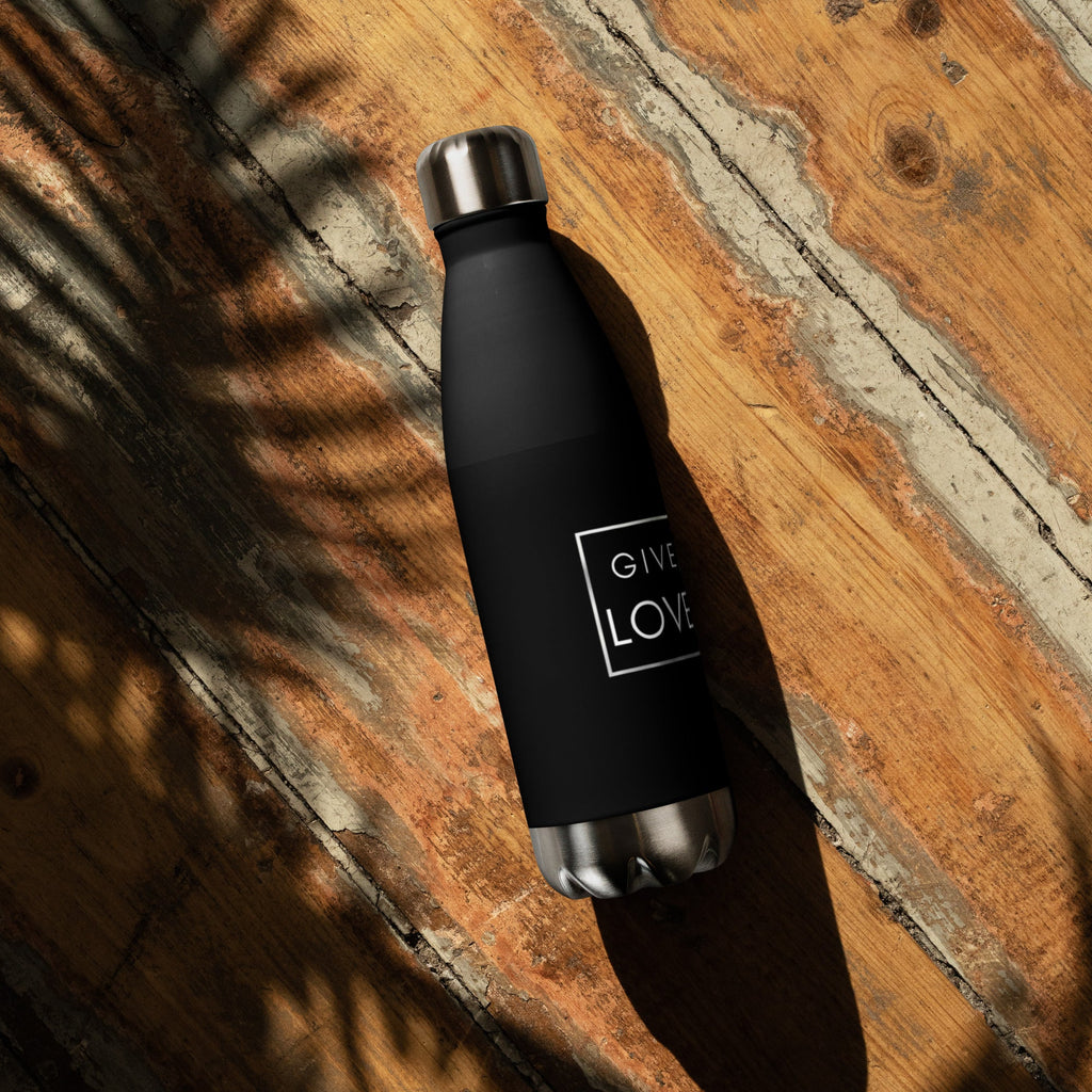 "Give Love" Stainless Steel Water Bottle