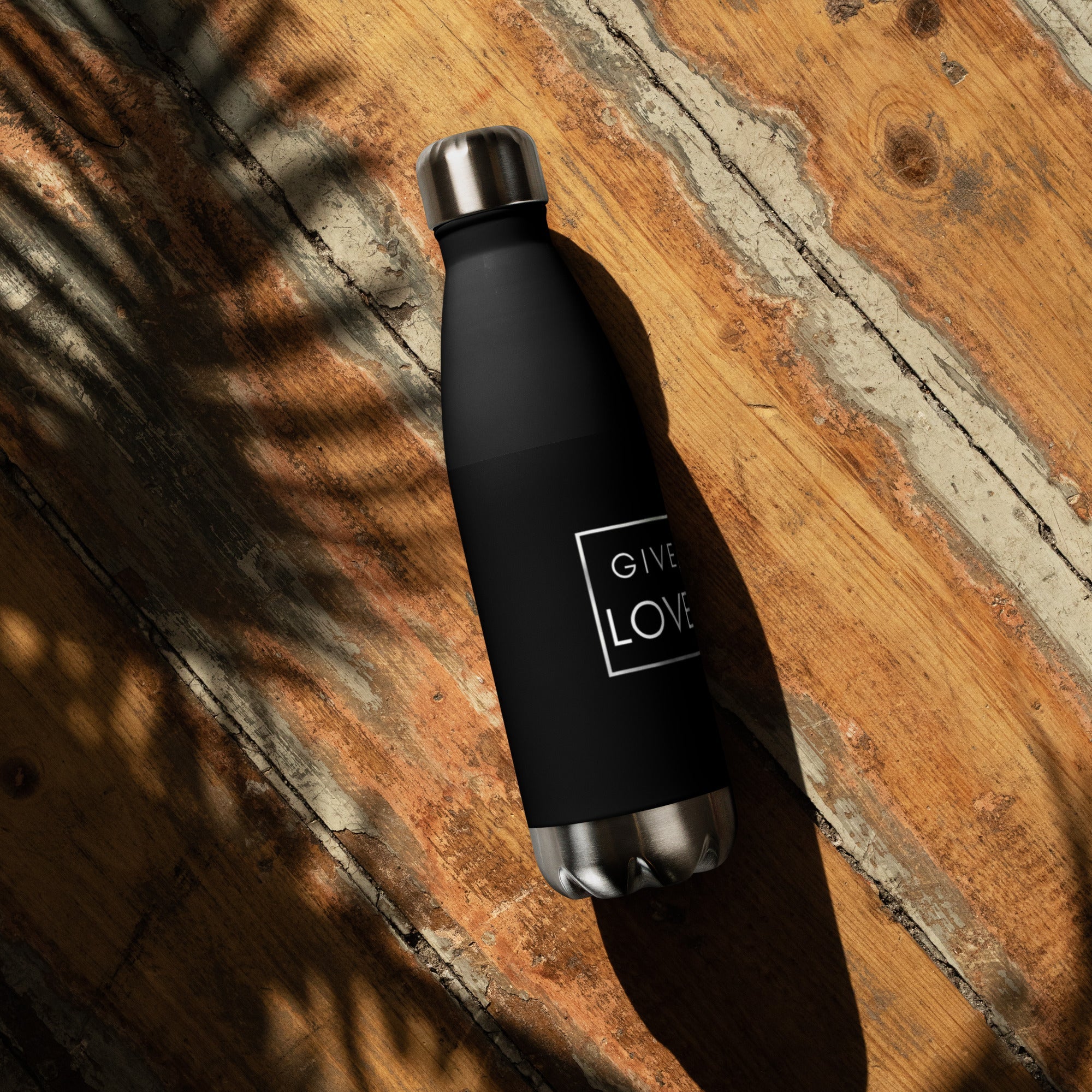"Give Love" Stainless Steel Water Bottle